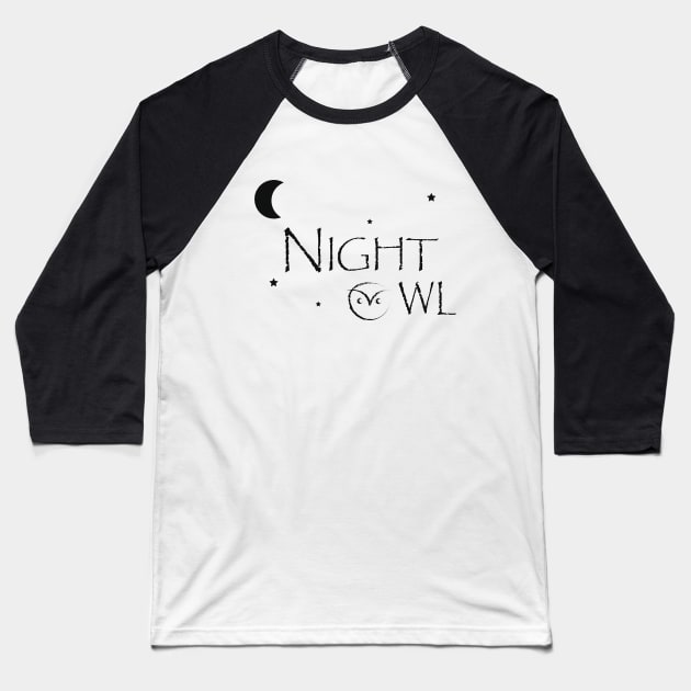night owl Baseball T-Shirt by Ticus7